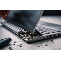 Повредена панта на лаптоп с риск за дисплея и корпуса